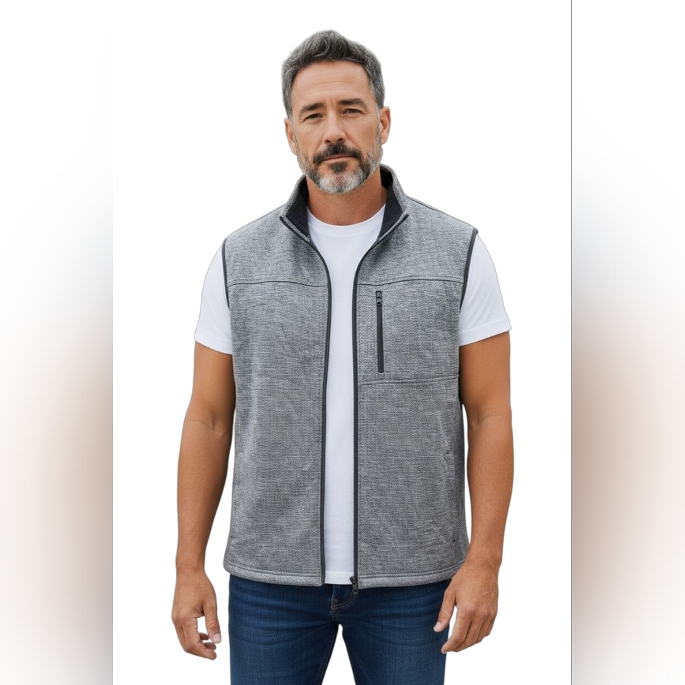 Men's Gray Sleeveless Jacket